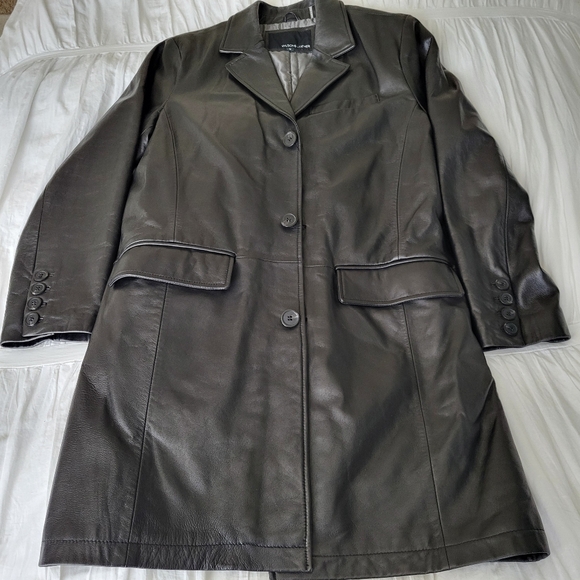 Wilsons Leather Jackets & Blazers - Wilsons Leather Button Down Trench